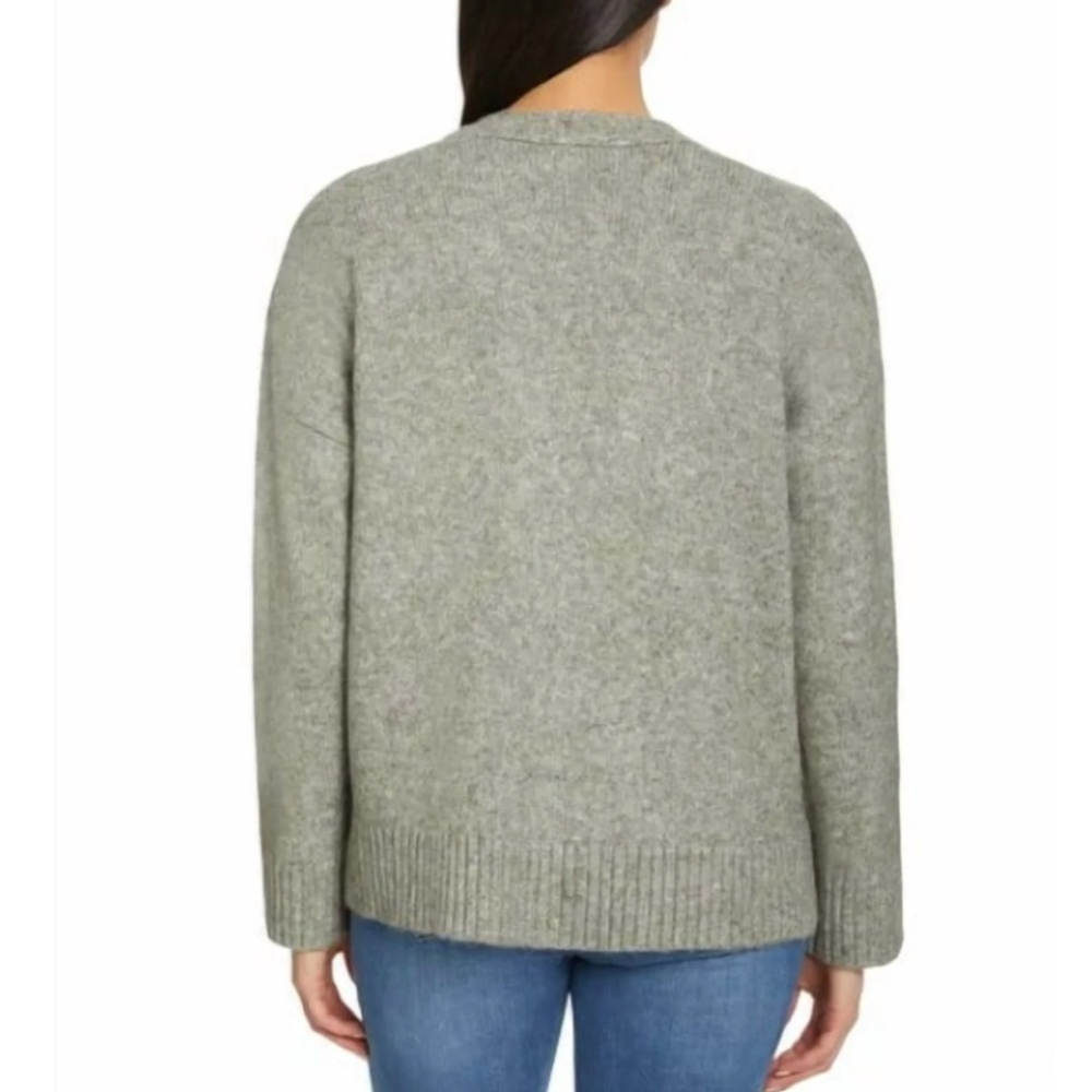 Women's Ella Moss Button Front Grandpa Cardigan Sweater L Heather Moss Green NEW - Picture 6 of 6